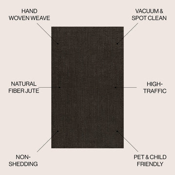 Pata Hand Woven Chunky Jute Area Rug Brown